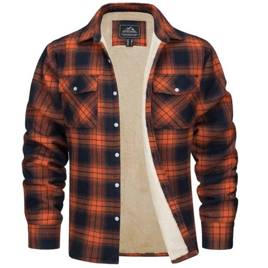 Derrick | Men's Sherpa Lined Plaid Shirt Jacket